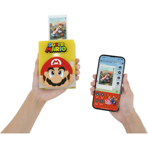 FUJIFILM Instax Mini Link 3 Smartphone Printer with Super Mario Case (Clay White)