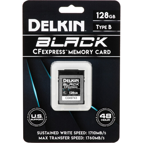 Delkin Devices 128GB BLACK CFexpress Type B Memory Card