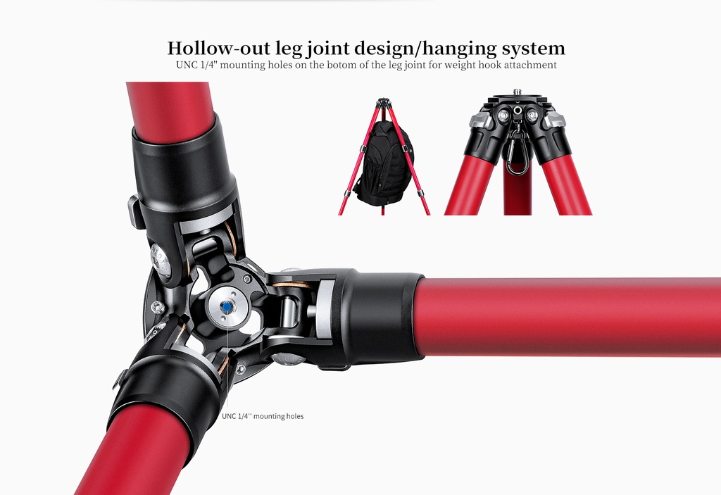 Leofoto LA-284C+LH-30 Red Athena Sea Tripod with Ballhead