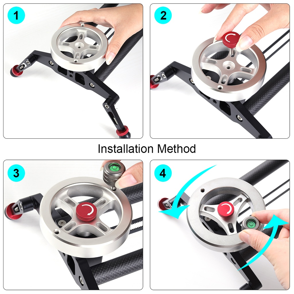 GVM GP-80FW Carbon Fiber Camera Slider with Flywheel (33")