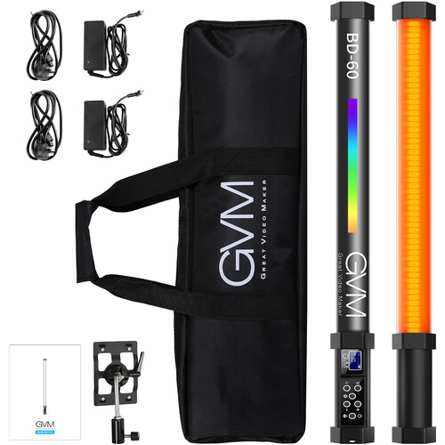 GVM BD-60 RGB LED Light Wand (21.8", 2-Light Kit)