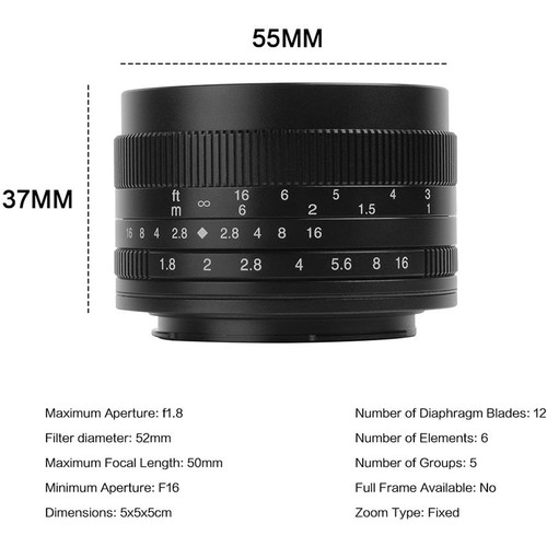 7Artisans 50mm F1.8 Fujifilm X Mount