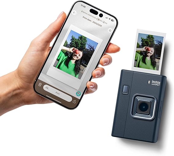 FUJIFILM INSTAX MINI LIPLAY+ Hybrid Instant(Midnight Blue) Camera