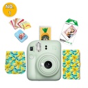 طقم هدايا وحزمة أسلوب حياة FUJIFILM Instax Mini 12 باللون الأخضر النعناعي (Mint Green).