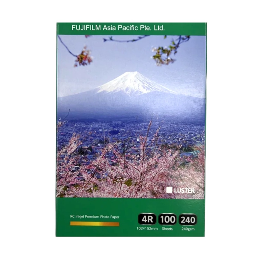 FUJIFILM Photo Paper For Inkjet Printers Luster Sheets 4X6 (100 Sheet)