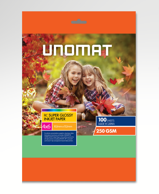 Unomat 6X4 شيت لماع (100 Papers)