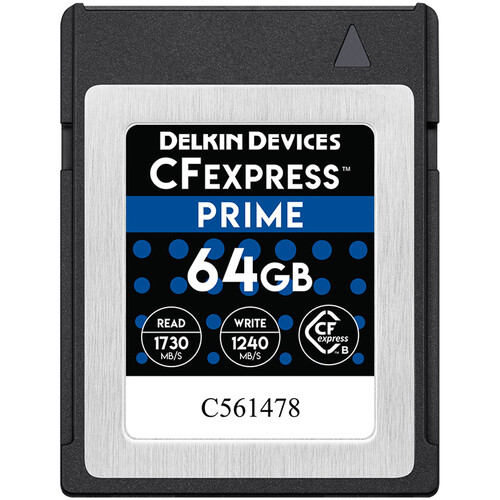Delkin Devices 64GB PRIME CFexpress Type B كارد ذاكرة