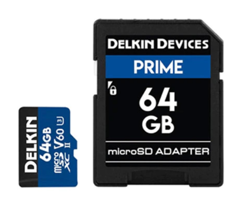 Delkin Devices Prime 64GB UHS-II U3 V60 microSDXC كارد ذاكرة ماكرو
