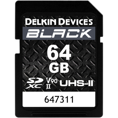 Delkin Devices 64GB BLACK UHS-II SDXC كارد ذاكرة