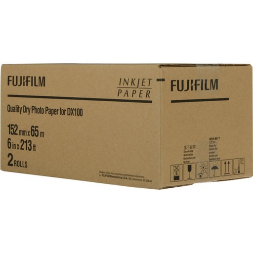 FUJIFILM 6 Inch لماع For DX-DE100 DL600 رولة ورق (65m)