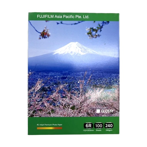 FUJIFILM Photo Paper For Inkjet Printers Glossy Sheets 6x8 (100 Sheet)