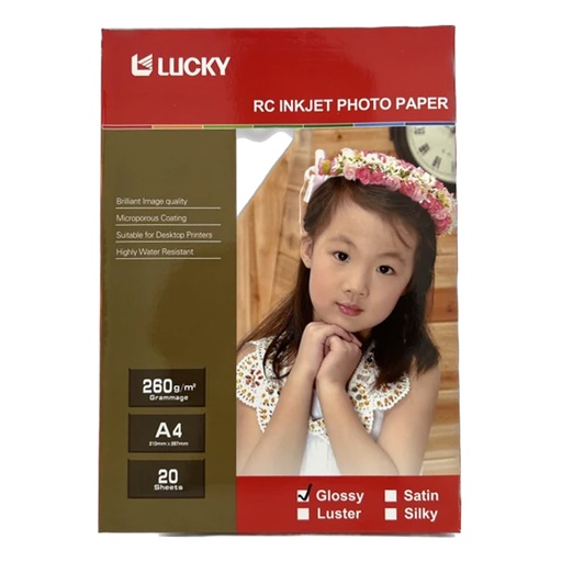 Lucky A4 (20) ورق صور لماع