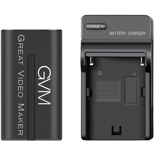 GVM NPF75 (1) 6600mAh Lithium-Ion Battery with (1) Travel Charger